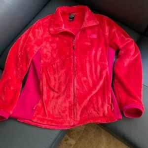 North Face women's fleece jacket-red